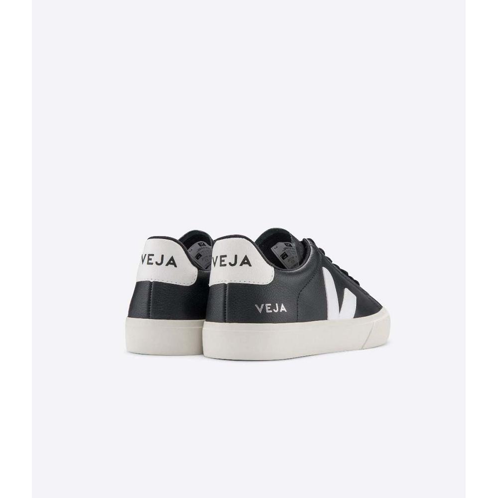 Veja CAMPO CHROMEFREE Women's Low Tops Sneakers Black/White | NZ 595HAP